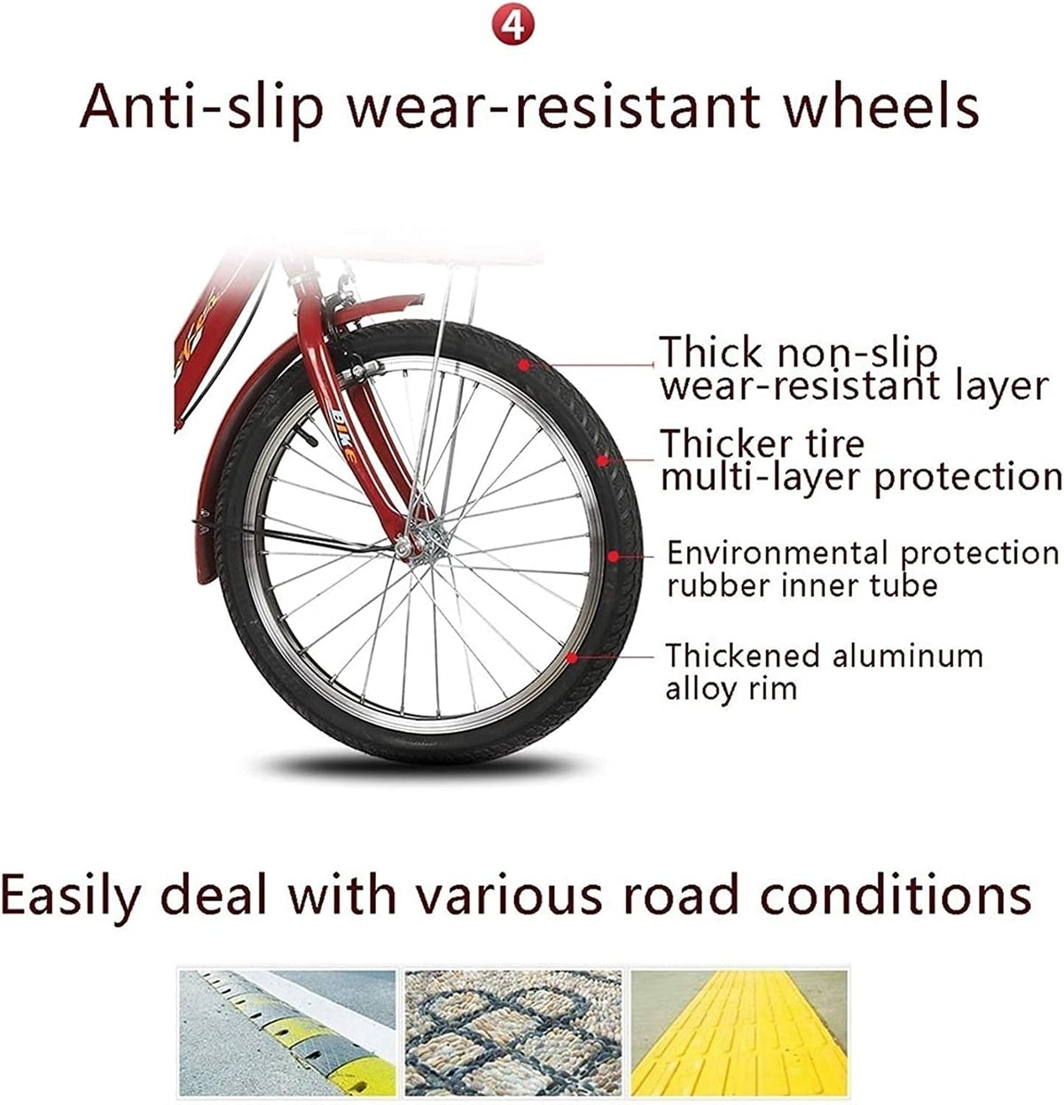 20 Inch Single Speed Adult Tricycle with Large Basket J186