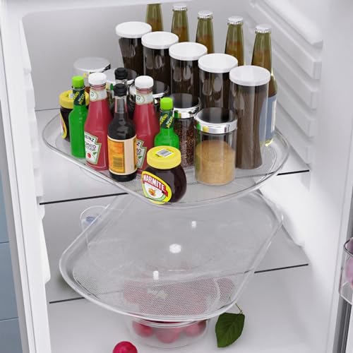 16.2"x11.8" Clear Rotating Tray with 5 Divider S15943
