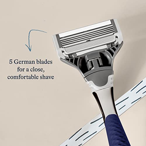 Chrome Razor Handle with 5 Blade Razor and Precision Trimmer, 3 Cartridges I41185