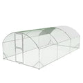 Heavy Duty Walk-in Chicken Coop Metal Poultry Cage with Waterproof UV Cover O65694