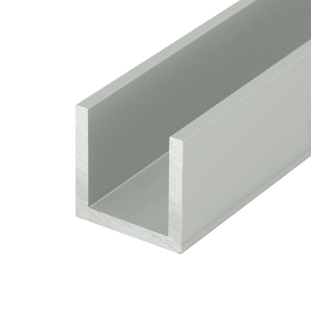 Satin Aluminum 3/4 inch U-Channel C-Channel 36 inch Lengths Pack of 4 L52836