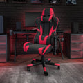 Racing Ergonomic Chair with Fully Reclining Back in Red LeatherSoft X8681