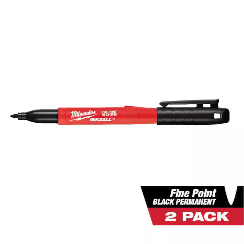 Black Fine Point Permanent Marker 2-Pack Y87479