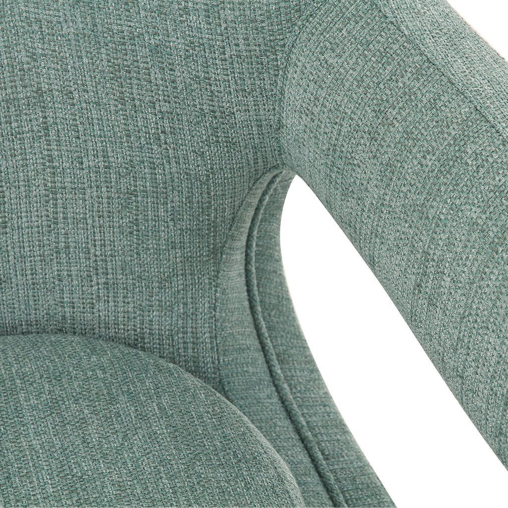 Spa Blue Fabric Adjustable Swivel Accent Chair Y3142