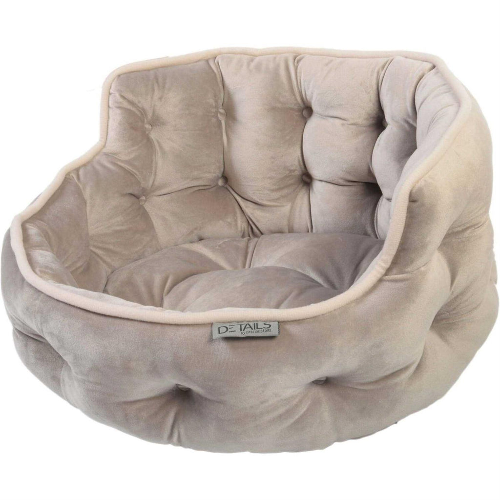 Mini Tufted Velvet Round Cuddler Pet Bed Q961668