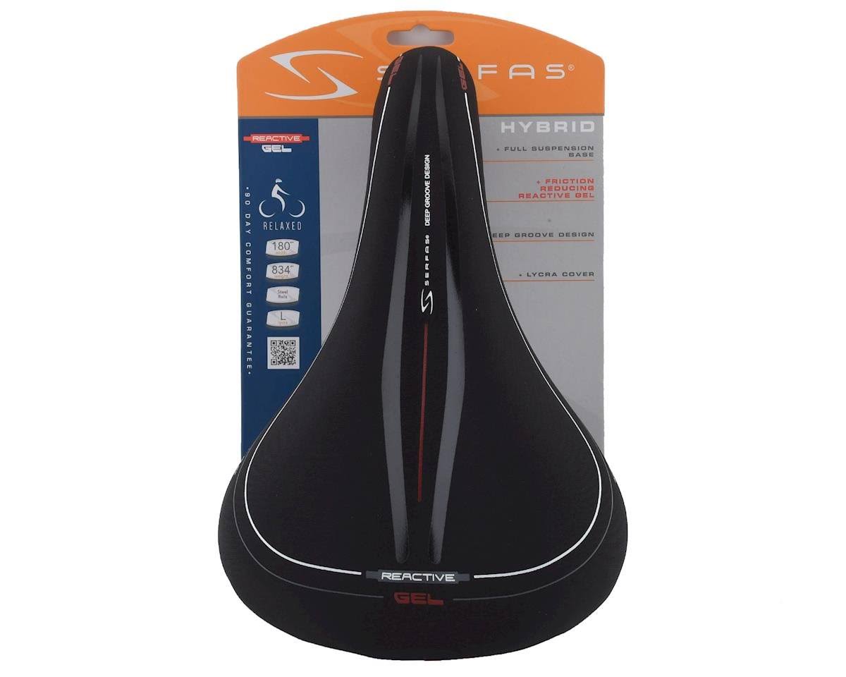 Black Lycra Full Suspension Hybrid Saddle C627