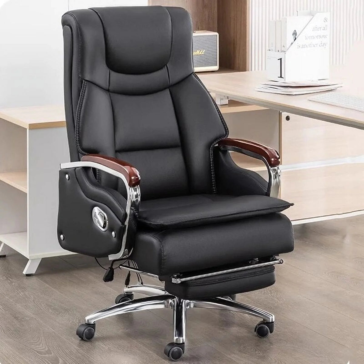 Leather Office Chair with Wheels C432917