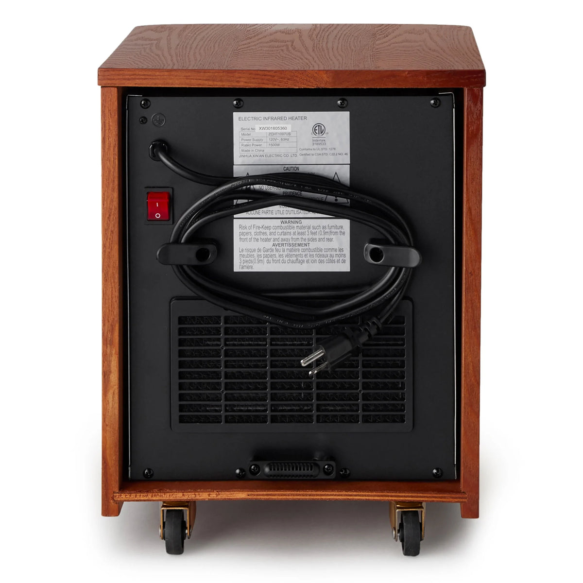 1500W Portable Infrared Quartz Mica Space Heater X107