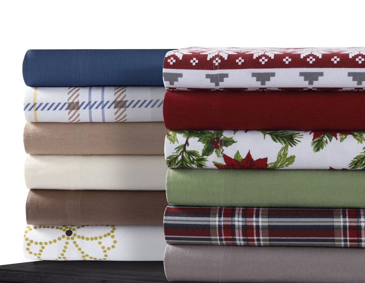 Cotton Flannel Extra Deep Pocket Cal King Sheet Set Z567
