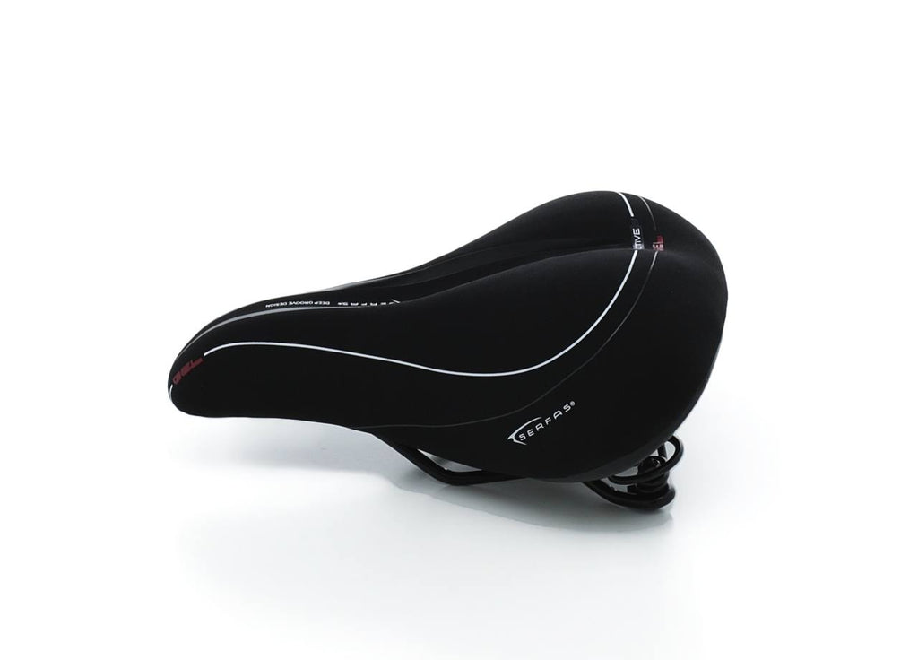 Black Lycra Full Suspension Hybrid Saddle C627