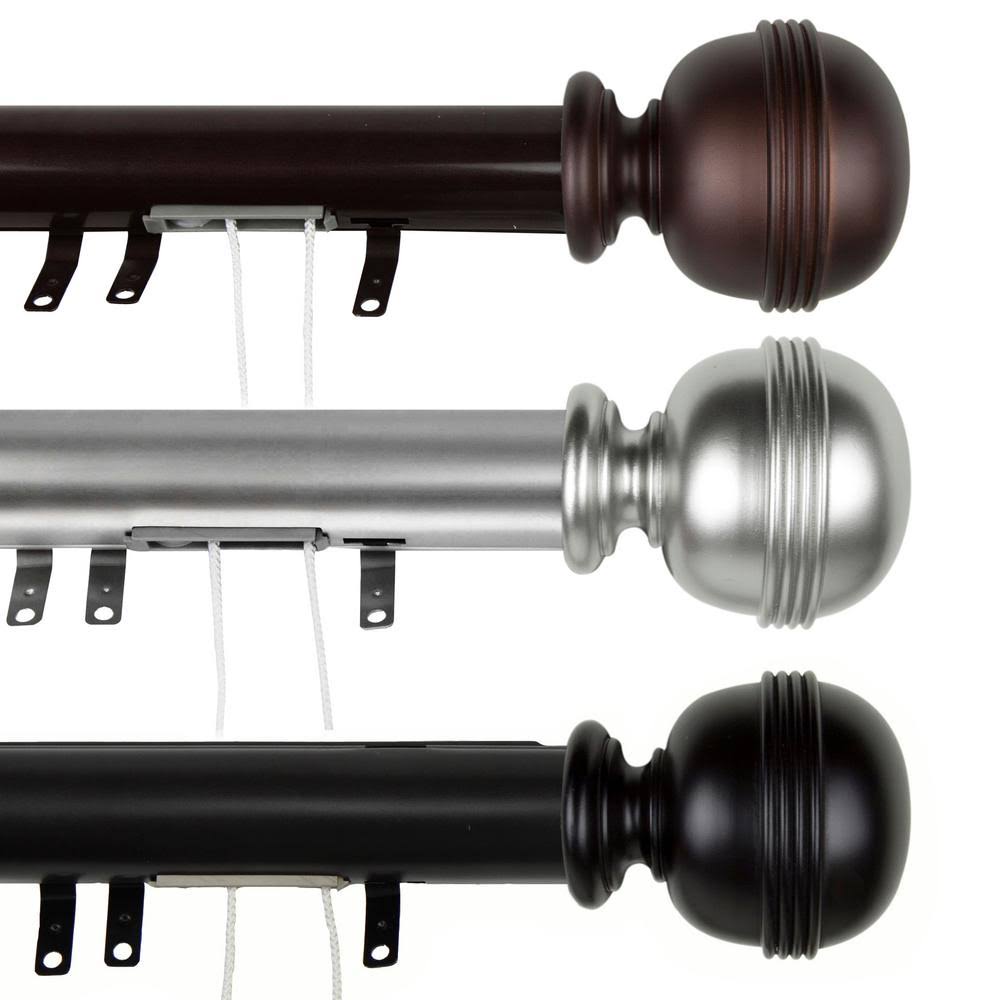 Black Decorative Traverse Rod with Slider J11367