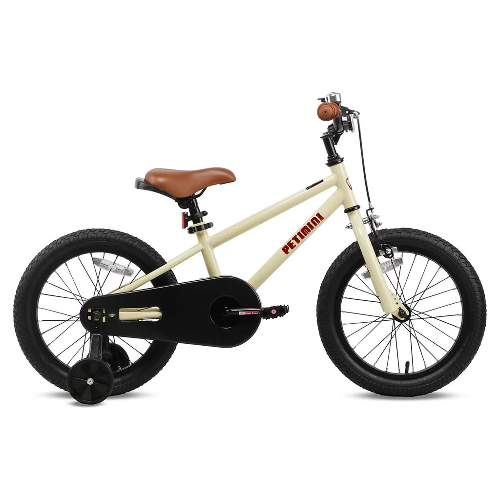 16 Inch Beige Kids Bike with Training Wheels G899