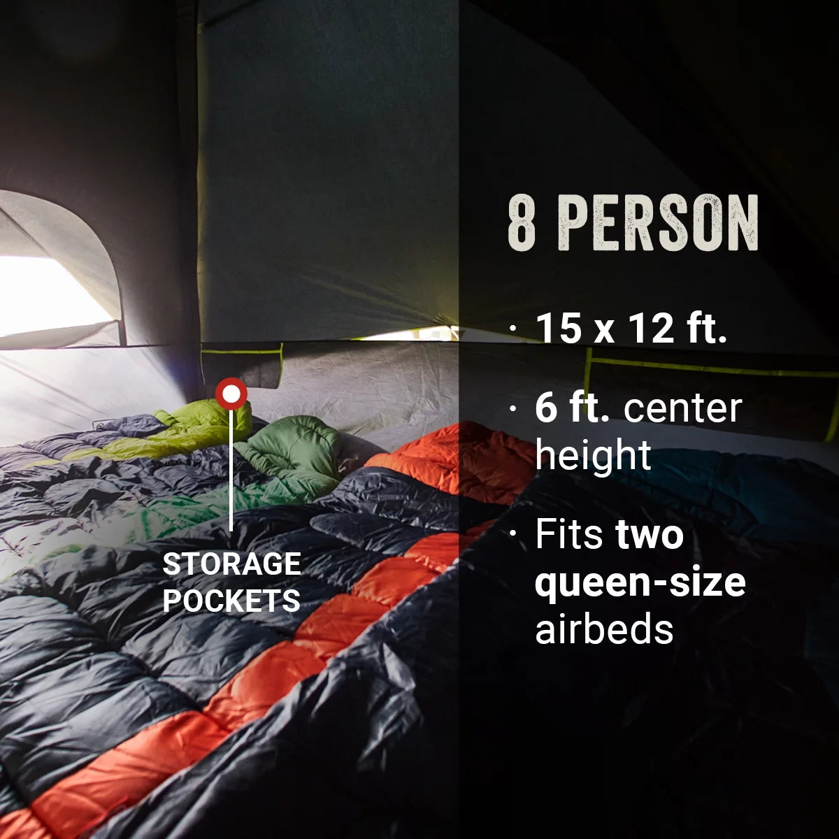 8-Person Dark Room Dome Tent U573