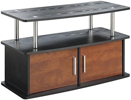 White 2 Storage Cabinet TV Stand U2939