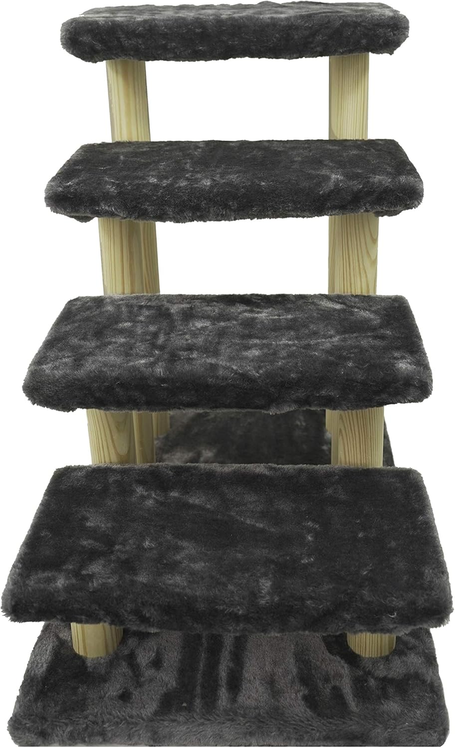 4-Step Wooden Pet Stairs with Detachable Carpet P103