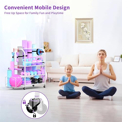 400LBS Metal Dumbbell Rack with Lockable Wheels N861