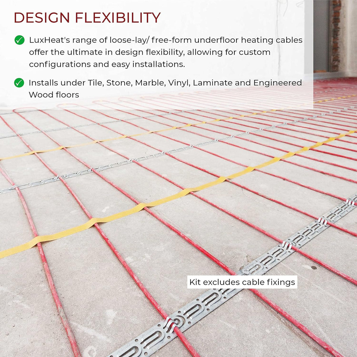20 Sqft Electric Radiant Floor Heating System with Programmable Touch Thermostat X7452