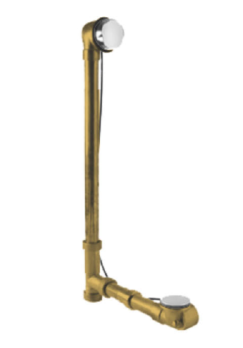 Brass Body Cable Operated Bath Waste and Overflow Drain D945733