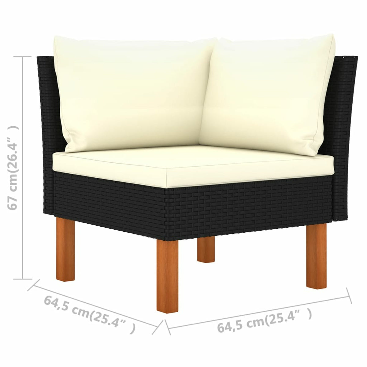 8 Piece Cream White Cushioned Poly Rattan Sectional Outdoor Furniture Set P8231