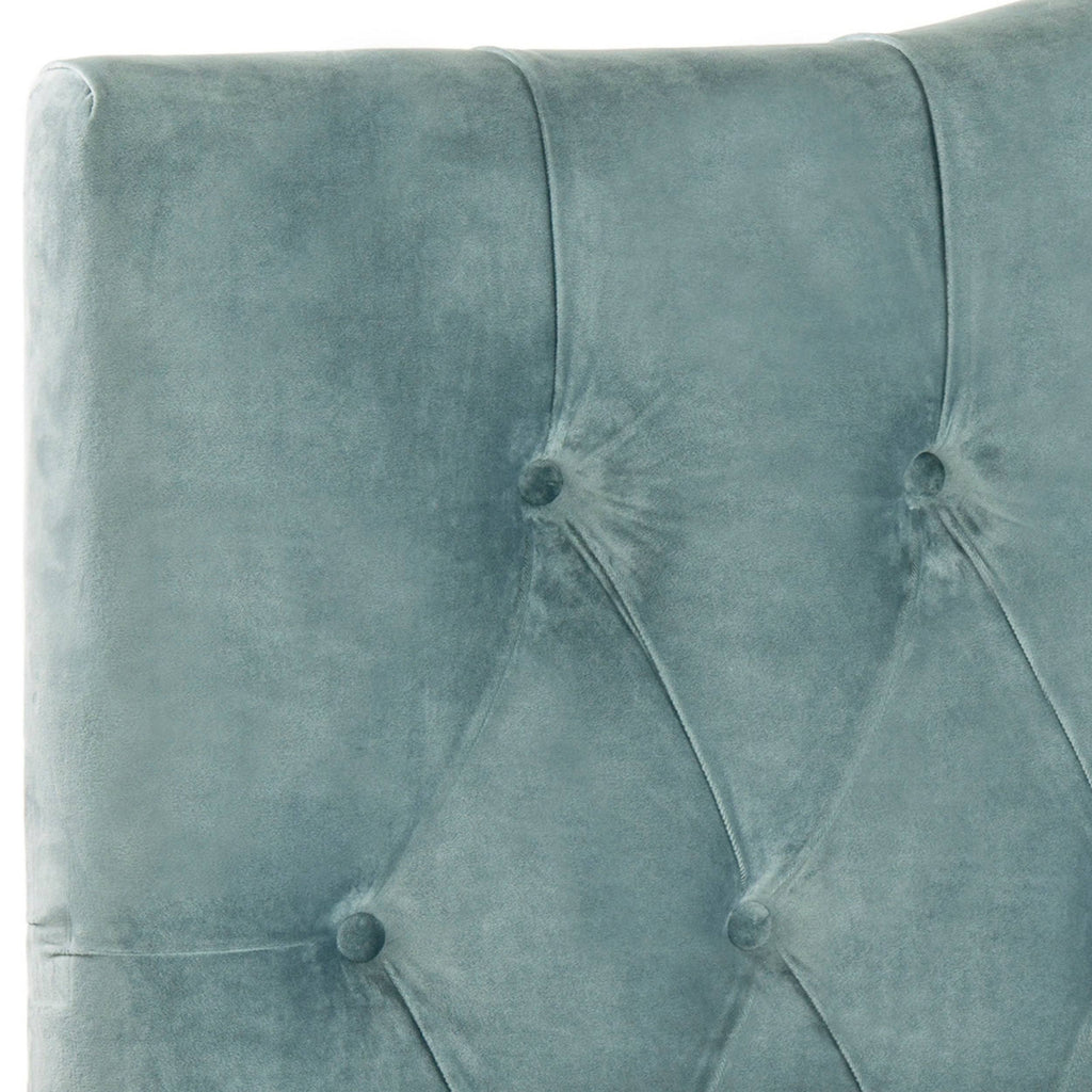 Blue Tufted King Headboard Y3245