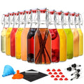 8 Pack 8.5oz Flip Top Glass Bottles Y907
