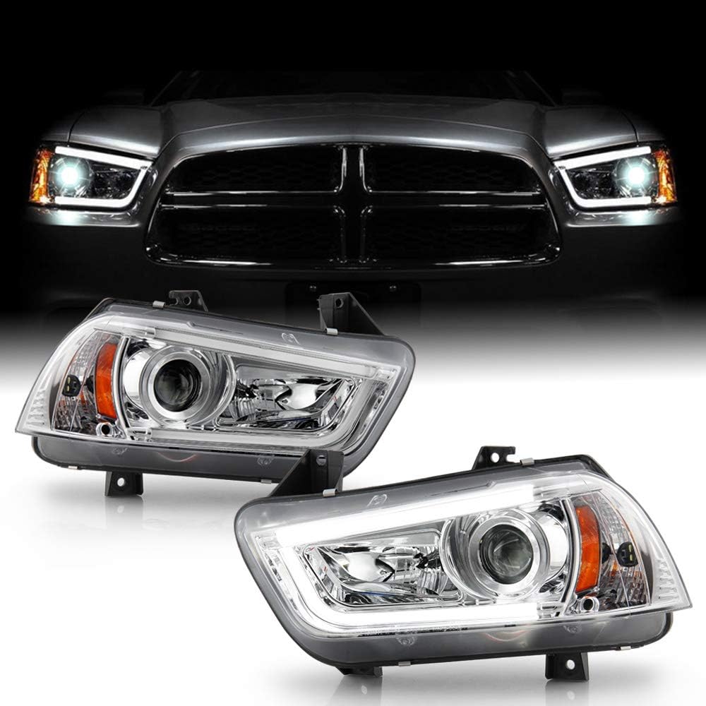 Chrome Housing Projector Headlights Headlamps Assembly U156