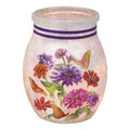 3" Lighted Glass Vase with Purple Ribbon I3599