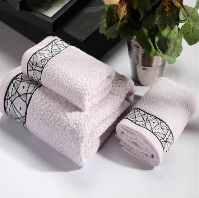 Cotton 3-Piece Bath Towels Set U488385