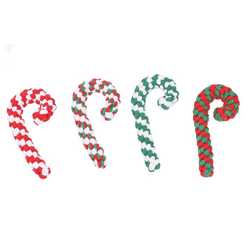 4 Pack Braided Cotton Dog Rope Toys B594733