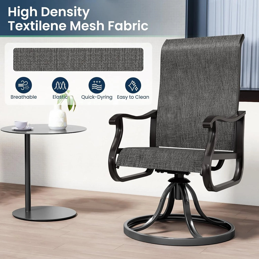 Set of 2 Swivel Outdoor Dining Chairs X3329