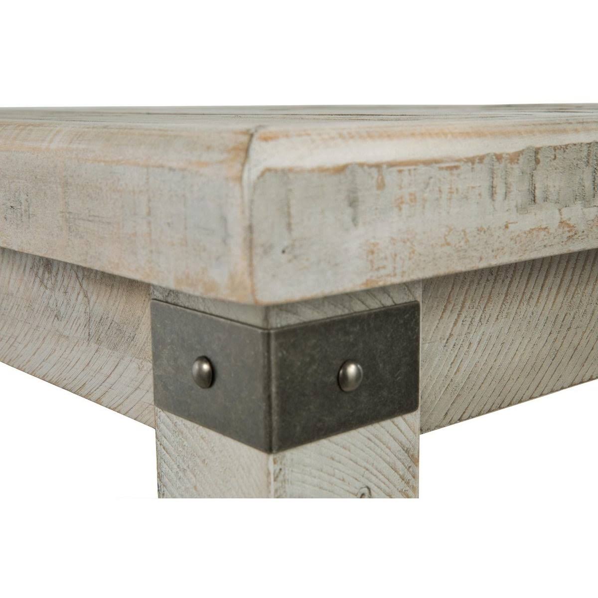 White Wash Gray Rectangular End Table Q44765