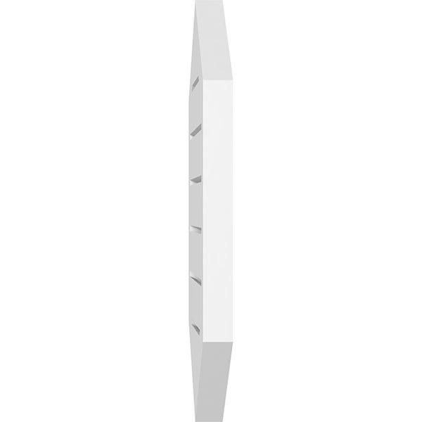 42x22W x 34x22H Vertical Peaked Surface Mount PVC Gable Vent 4/12 Pitch P83989