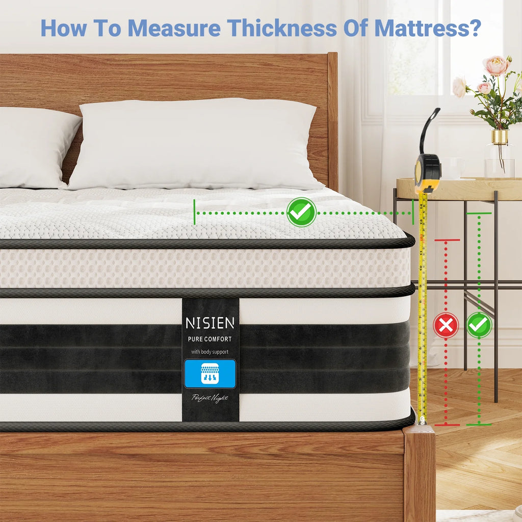 Queen Size 10 Inch Gel Memory Foam Hybrid Mattress Y38902