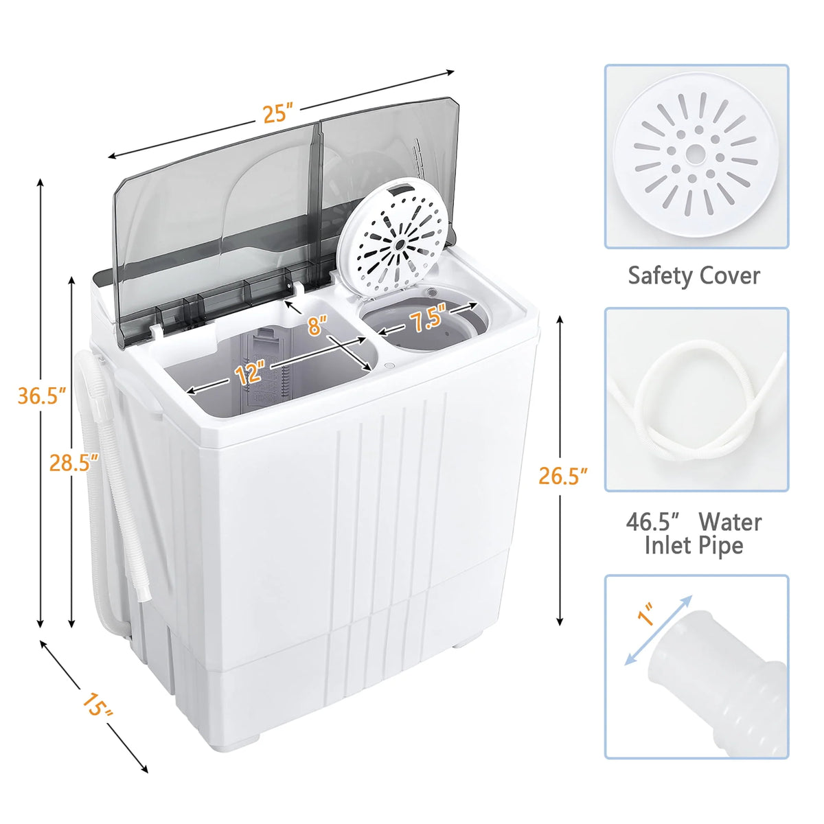 Portable Compact Mini Twin Tub Washing Machine C44165