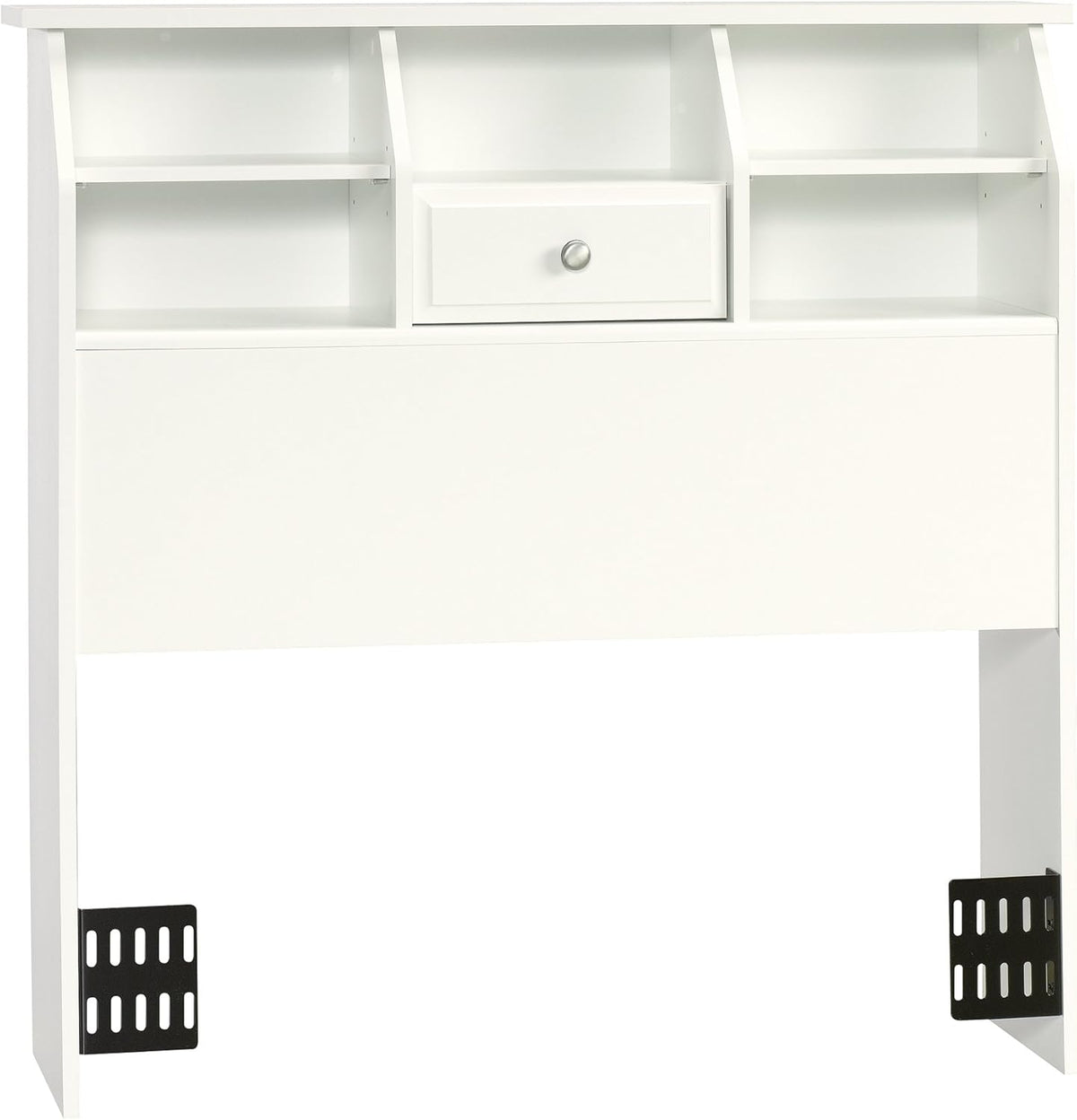 Twin Soft White Bookcase Headboard N238