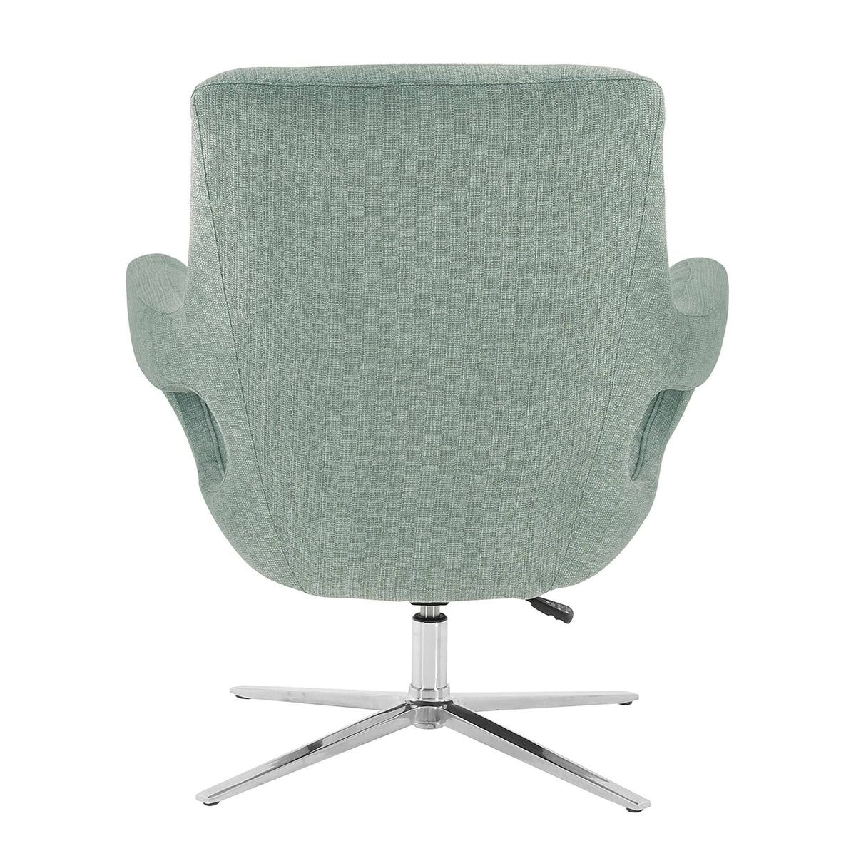Spa Blue Fabric Adjustable Swivel Accent Chair Y3142