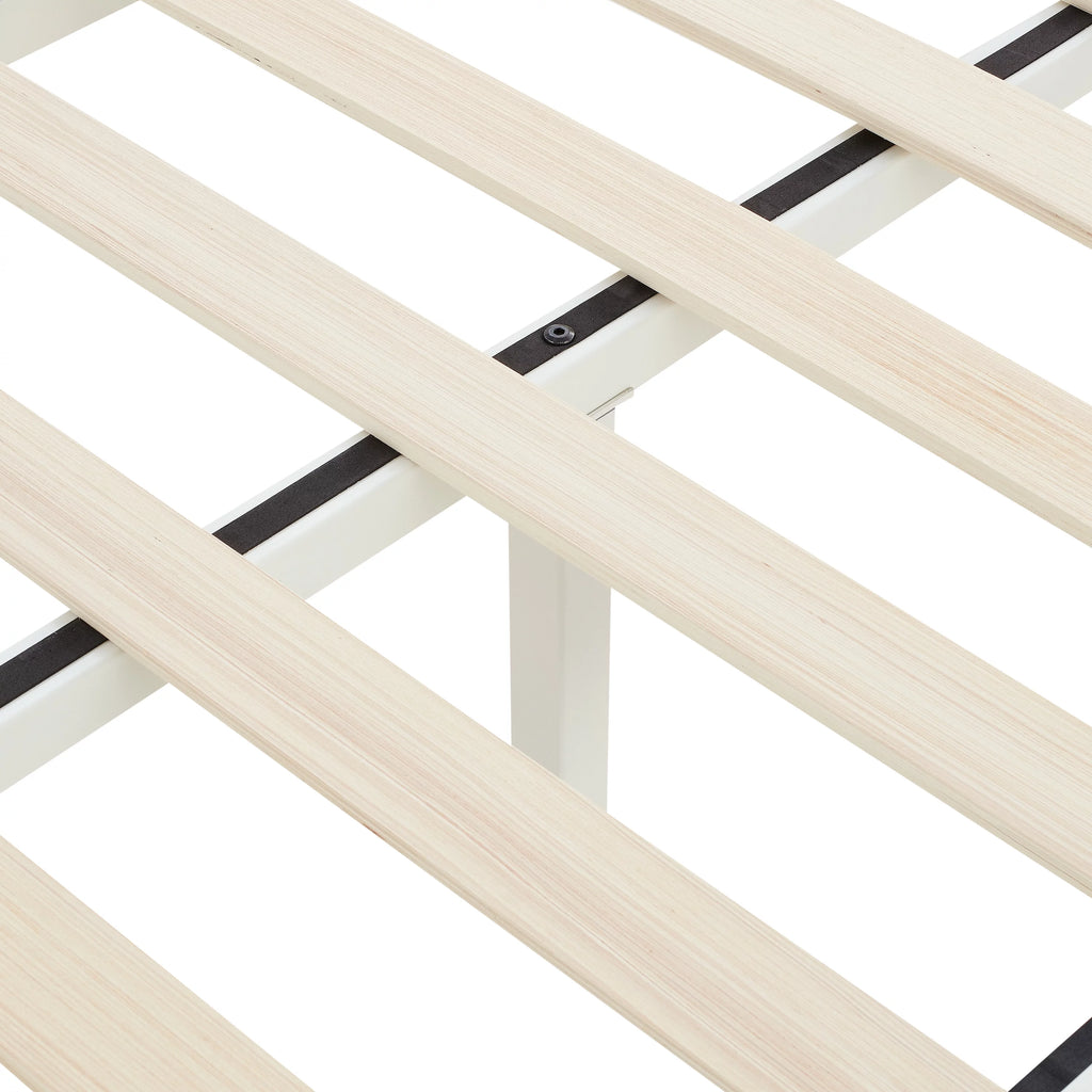 Queen Wood Slat Metal Platform Bed Frame G351341