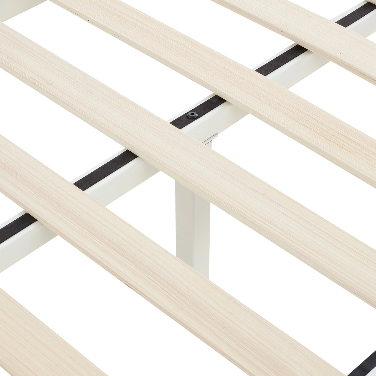 Queen Wood Slat Metal Platform Bed Frame G351341