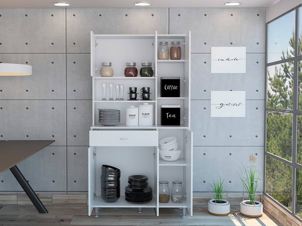White Pantry Cabinet H71252
