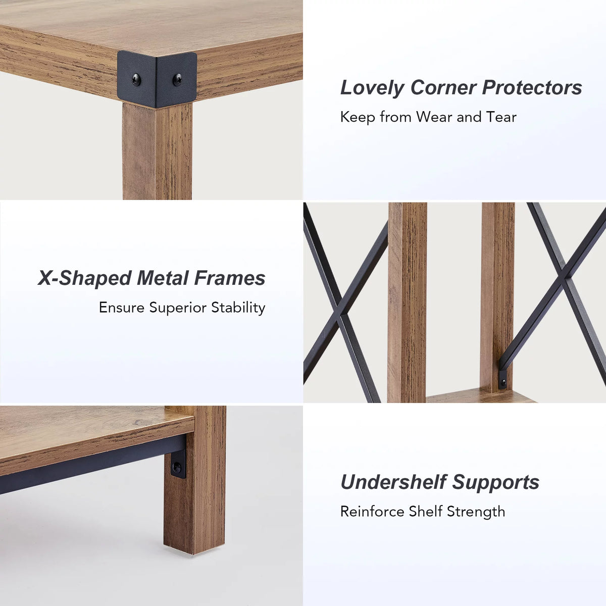 16x16 Teak Side Table with Shelf S887