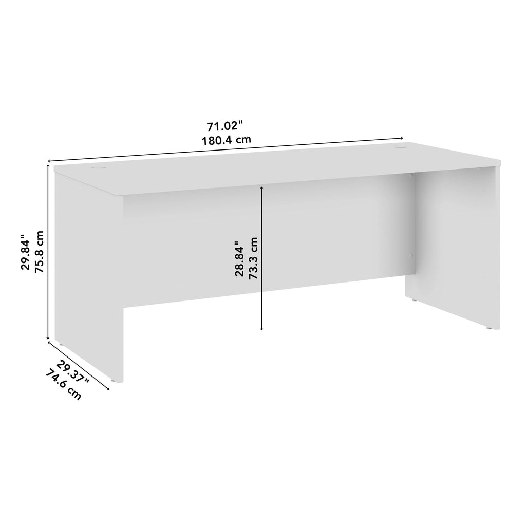 72W x 30D Office Desk in Natural Elm Engineered Wood G71651