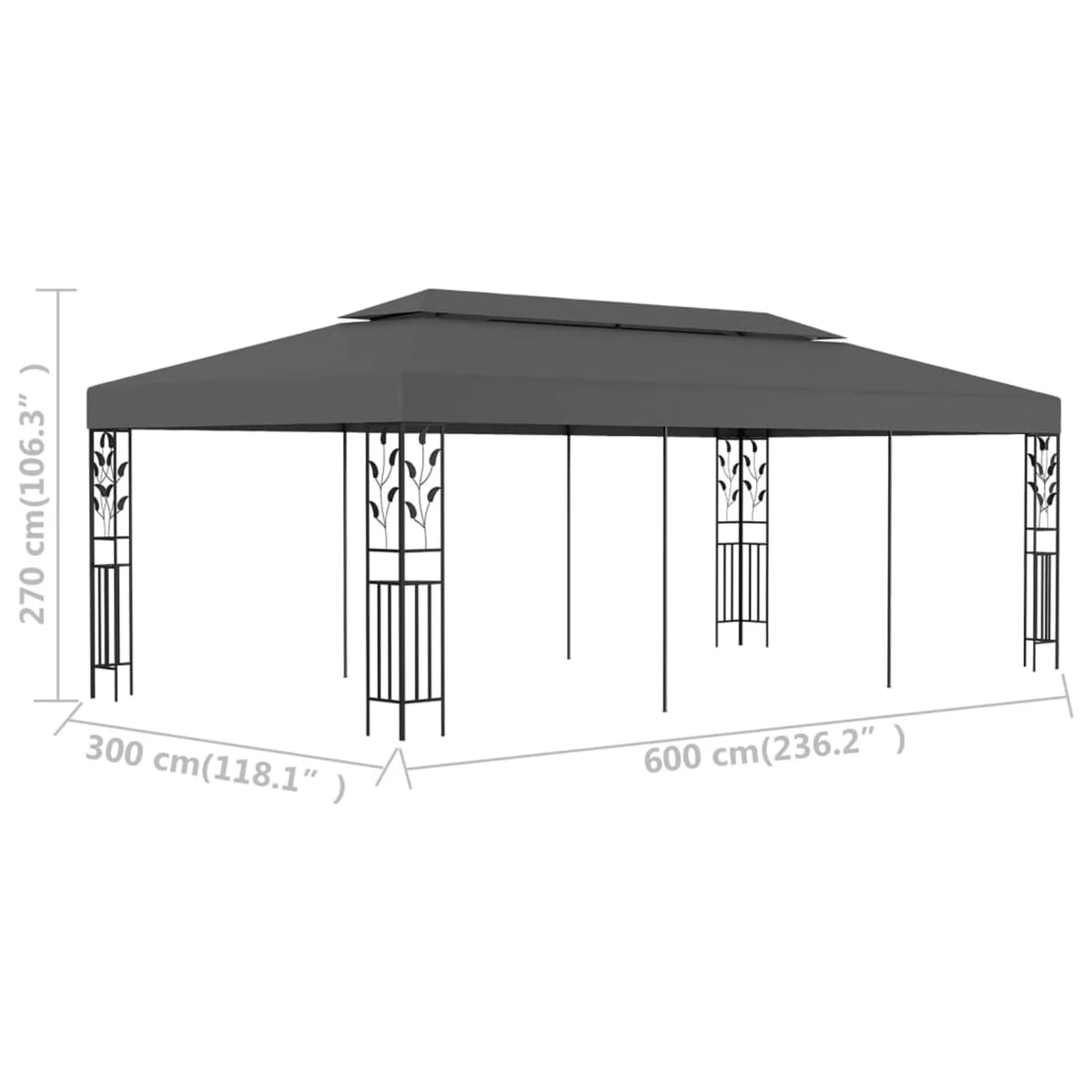 Blue Steel Frame Party Tent Gazebo Canopy Shelter L6555