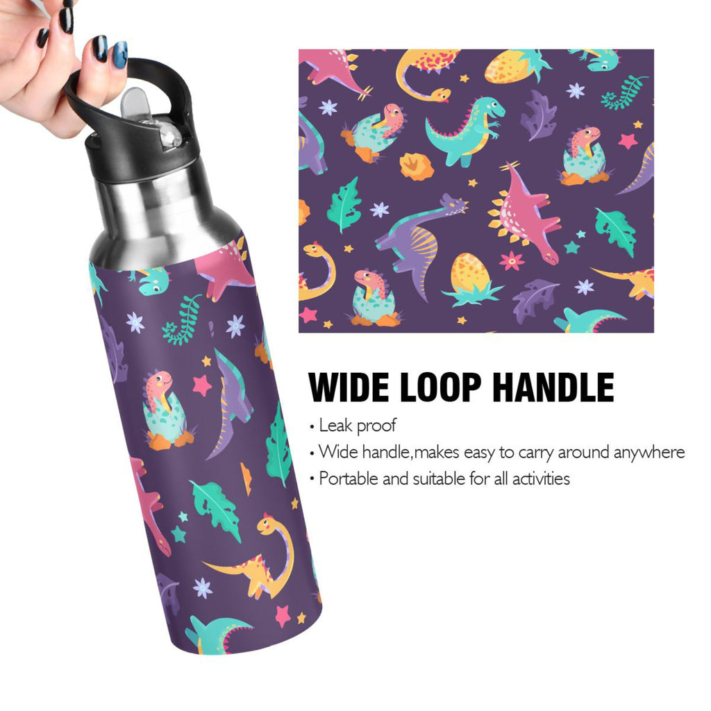 Stainless Steel Insulated Water Bottle with Straw Lid T796