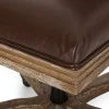 Dark Brown Faux Leather Swivel Office Chair B436