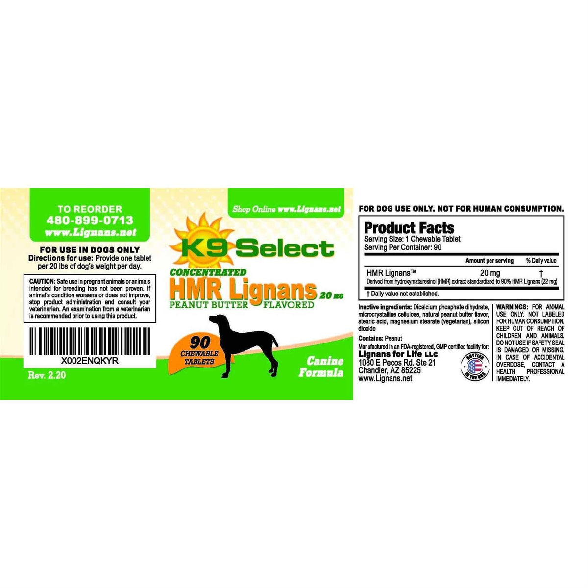 Peanut Butter Dog Hormone Supplement A1241