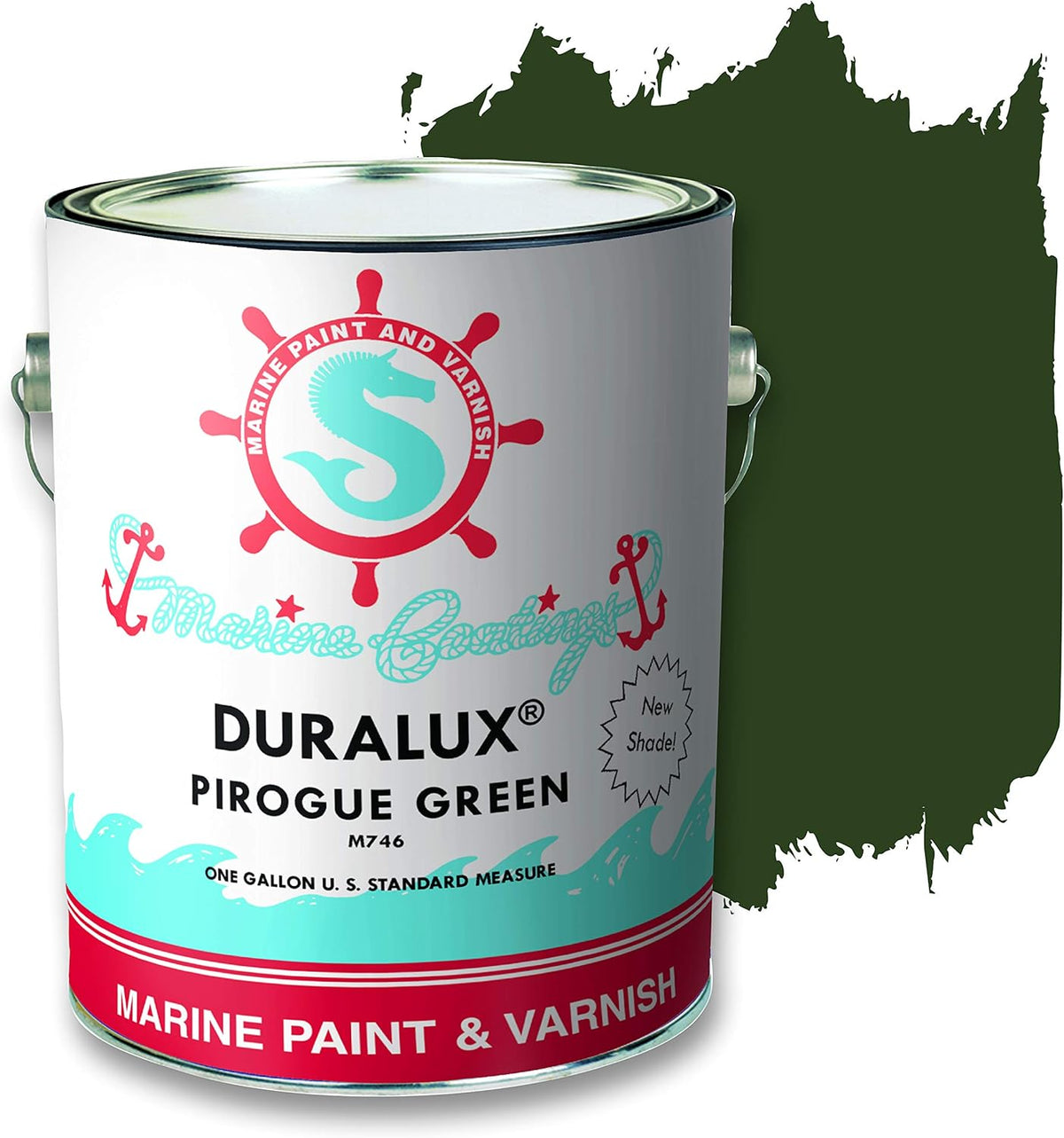 Marine Paint, Signal Red, 1 Gallon Pack of 2 D7375