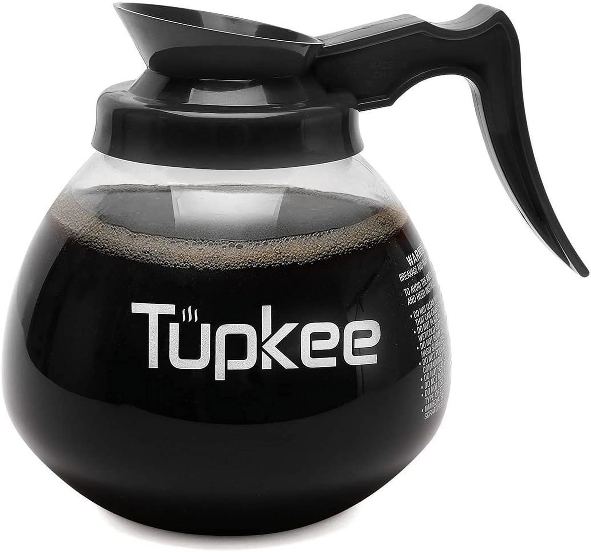 Glass Coffee Pots Decanter Carafe, 64 oz. 12-Cup, Set of 3 Black Handle, Coffee Machine Descaler & Cleaning Solution M956179