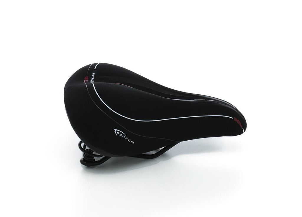 Black Lycra Full Suspension Hybrid Saddle C627