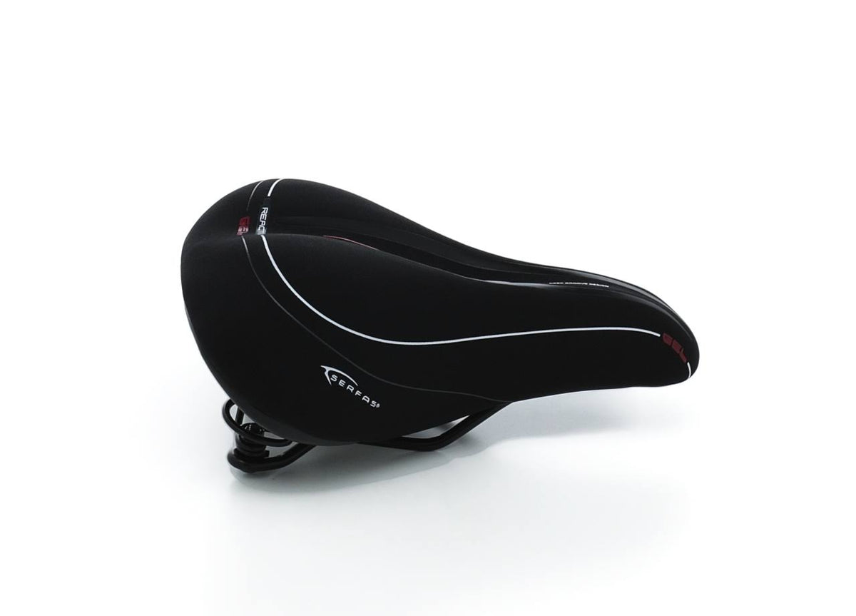 Black Lycra Full Suspension Hybrid Saddle C627