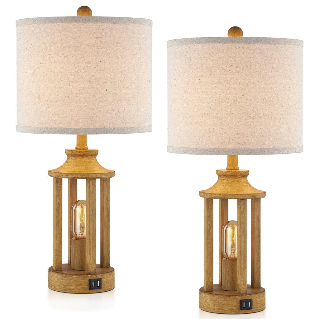 3 Way Dimmable Touch Control Table Lamps Set of 2 with USB Ports N103012